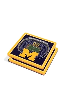 YouTheFan NCAA Michigan Wolverines 3D StadiumView Coasters - Michigan Stadium