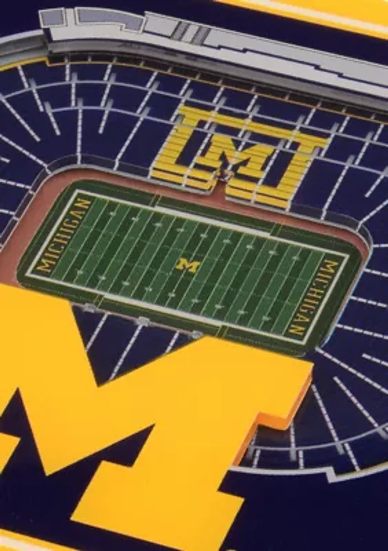 YouTheFan NCAA Michigan Wolverines 3D StadiumView Coasters - Michigan Stadium