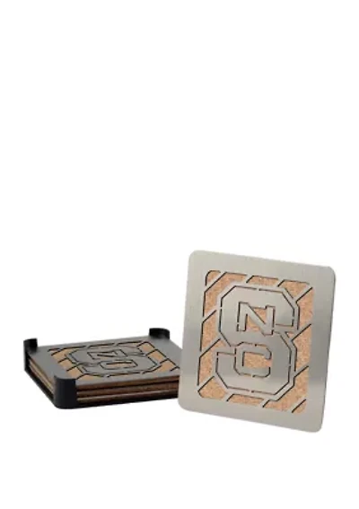 YouTheFan NCAA NC State Wolfpack Boasters, 4-Piece Coaster Set