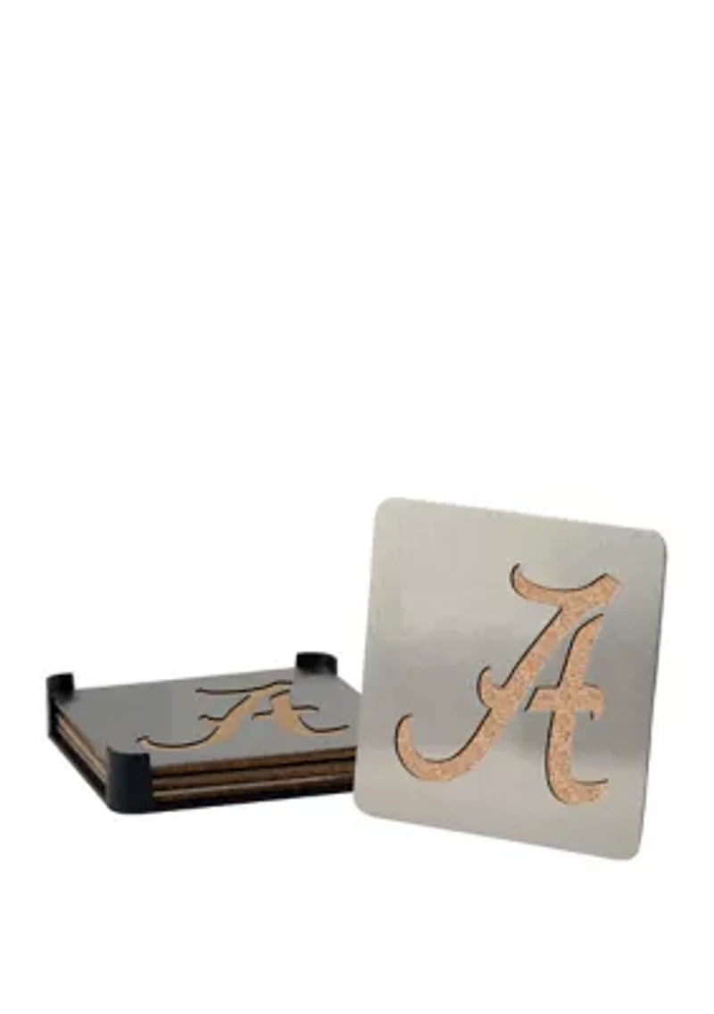 YouTheFan NCAA Alabama Crimson Tide Boasters, 4-Piece Coaster Set