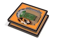 YouTheFan NCAA Missouri Tigers 3D StadiumView Coasters - Faurot Field at Memorial Stadium