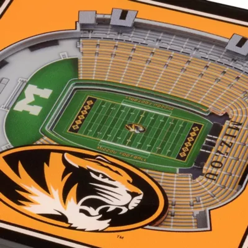 YouTheFan NCAA Missouri Tigers 3D StadiumView Coasters - Faurot Field at Memorial Stadium