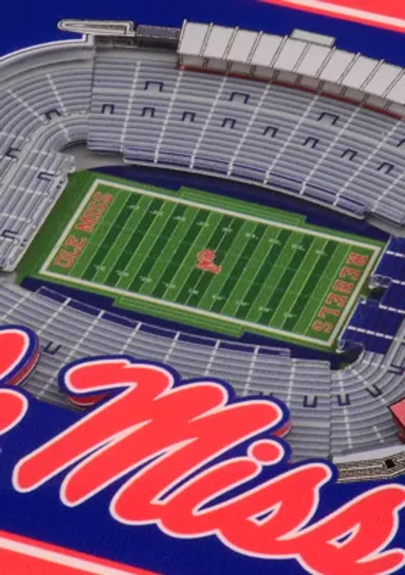 Ole Miss Rebels YouTheFan NCAA Mississippi Rebels 3D StadiumView Coasters - Vaught Hemingway Stadium