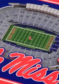 Ole Miss Rebels YouTheFan NCAA Mississippi Rebels 3D StadiumView Coasters - Vaught Hemingway Stadium