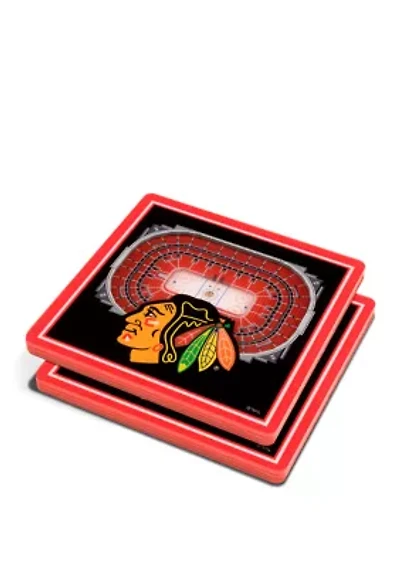YouTheFan NHL Chicago Blackhawks 3D StadiumView Coasters - United Center