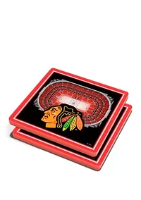 YouTheFan NHL Chicago Blackhawks 3D StadiumView Coasters - United Center