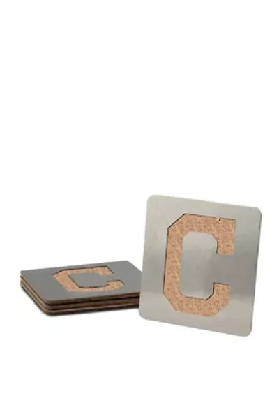 Cleveland Indians YouTheFan MLB Cleveland Guardians Boasters, 4-Piece Coaster Set