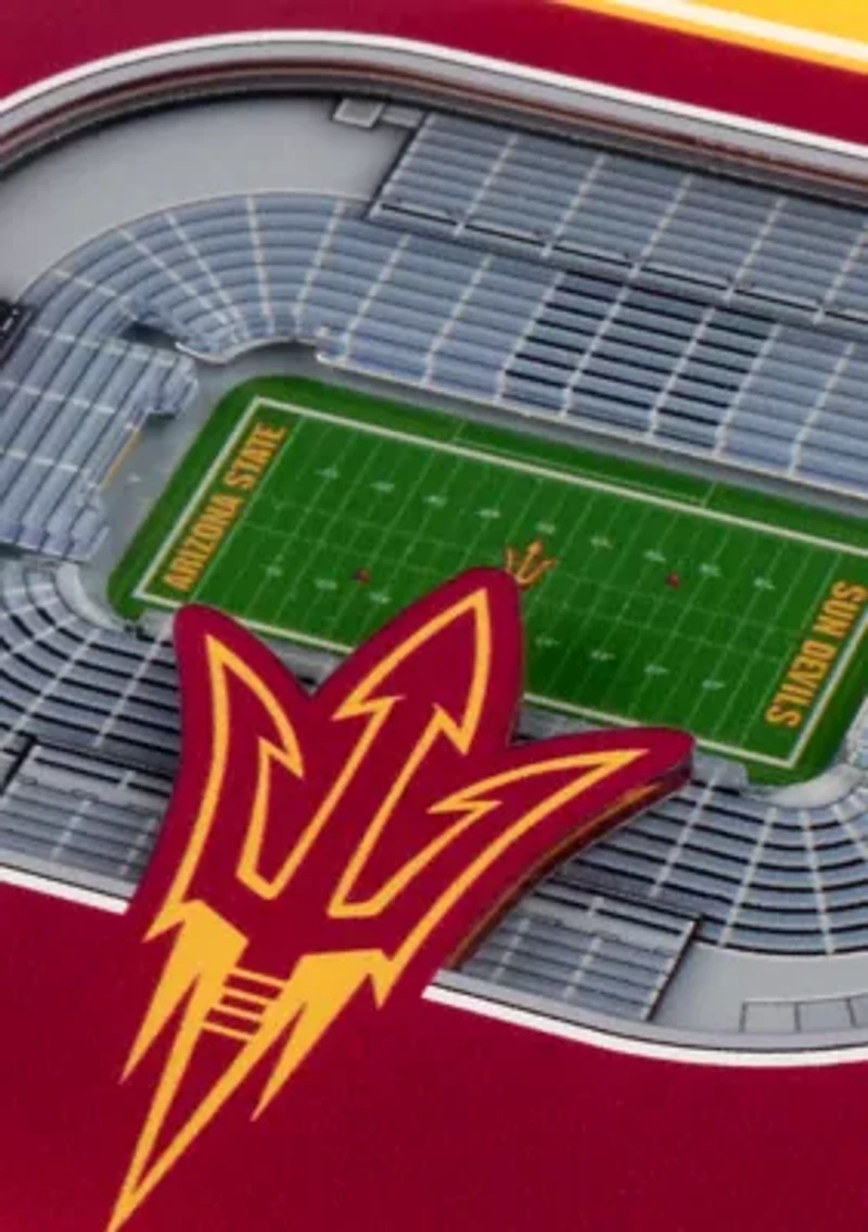 YouTheFan NCAA Arizona State Sun Devils 3D StadiumView Coasters - Sun Devil Stadium