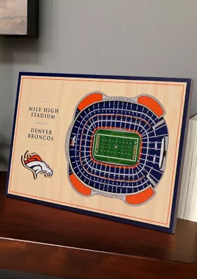 NFL Denver Broncos 3D StadiumViews Desktop Display - Mile High Stadium