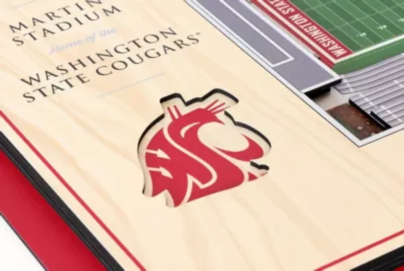 YouTheFan NCAA Washington State Cougars 5-Layer StadiumView 3D Wall Art - Martin Stadium