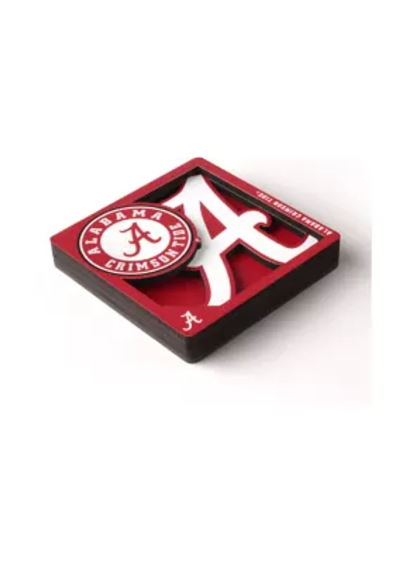 YouTheFan NCAA Alabama Crimson Tide 3D Logo Series Magnets