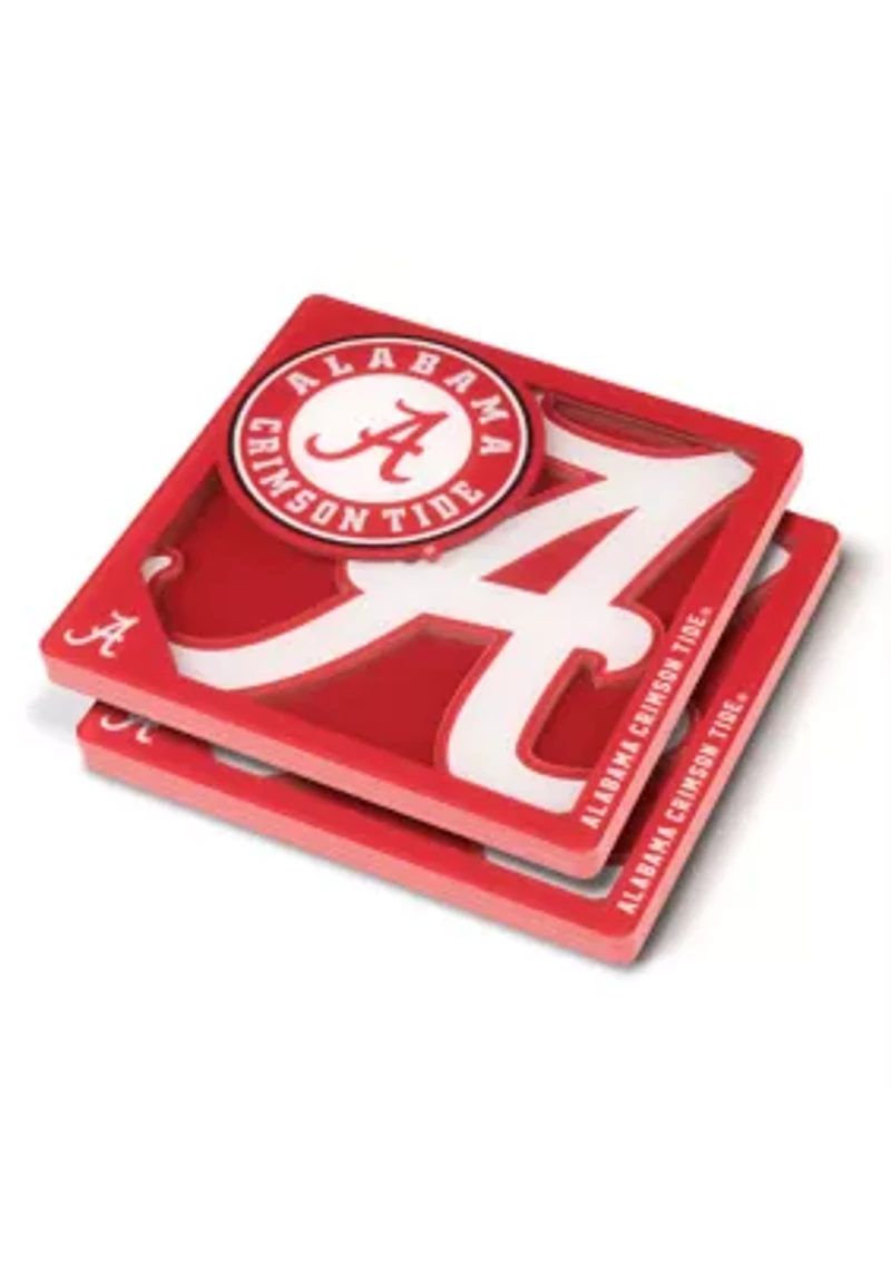 YouTheFan NCAA Alabama Crimson Tide 3D Logo Series Coasters