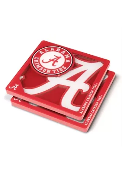 YouTheFan NCAA Alabama Crimson Tide 3D Logo Series Coasters