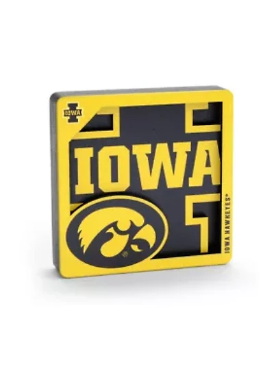 YouTheFan NCAA Iowa Hawkeyes 3D Logo Series Magnets