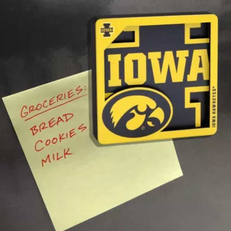 YouTheFan NCAA Iowa Hawkeyes 3D Logo Series Magnets