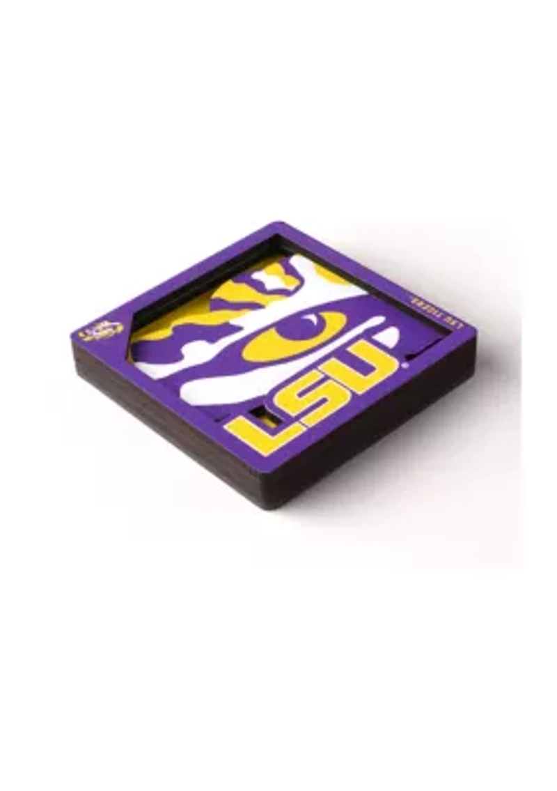 YouTheFan NCAA LSU Tigers 3D Logo Series Magnets