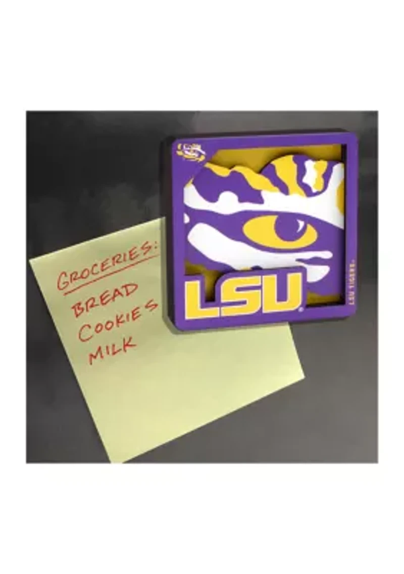 YouTheFan NCAA LSU Tigers 3D Logo Series Magnets