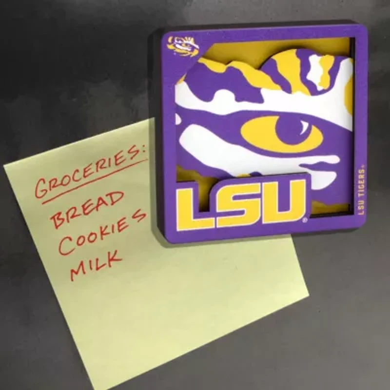 YouTheFan NCAA LSU Tigers 3D Logo Series Magnets