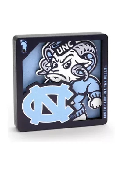 YouTheFan NCAA North Carolina Tar Heels 3D Logo Series Magnets