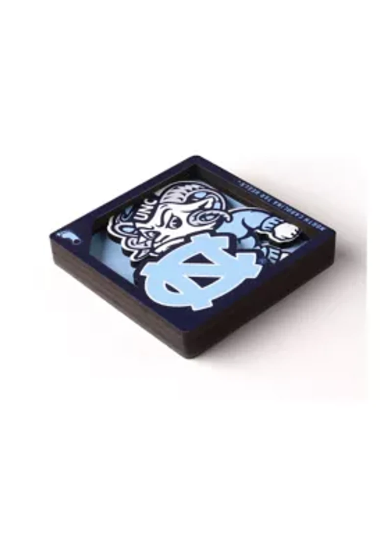 YouTheFan NCAA North Carolina Tar Heels 3D Logo Series Magnets