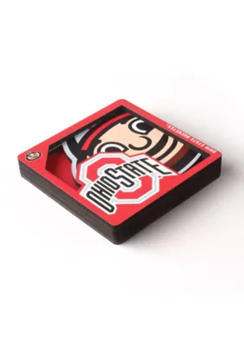 YouTheFan NCAA Ohio State Buckeyes 3D Logo Series Magnets