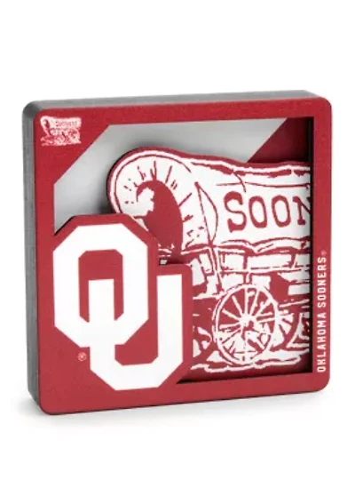 YouTheFan NCAA Oklahoma Sooners 3D Logo Series Magnets