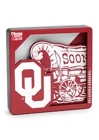 YouTheFan NCAA Oklahoma Sooners 3D Logo Series Magnets