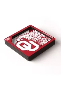 YouTheFan NCAA Oklahoma Sooners 3D Logo Series Magnets
