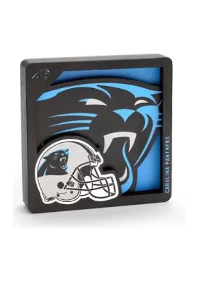 YouTheFan NFL Carolina Panthers 3D Logo Series Magnets