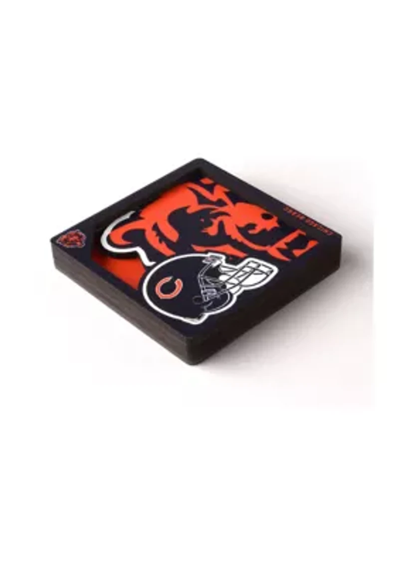YouTheFan NFL Chicago Bears 3D Logo Series Magnets