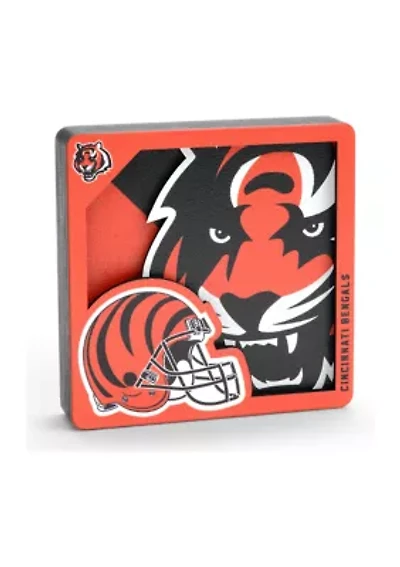 YouTheFan NFL Cincinnati Bengals 3D Logo Series Magnets