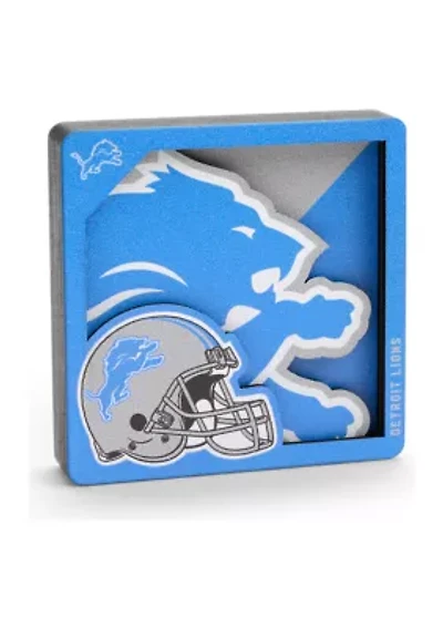 YouTheFan NFL Detroit Lions 3D Logo Series Magnets