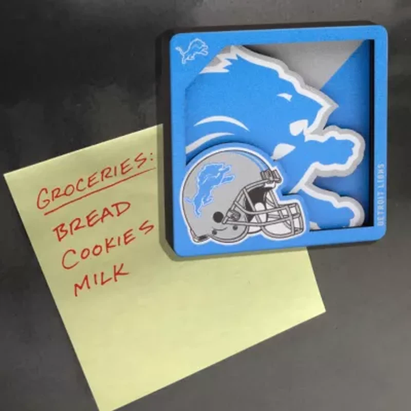 YouTheFan NFL Detroit Lions 3D Logo Series Magnets