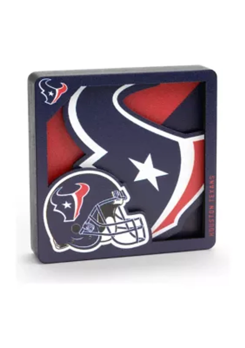 YouTheFan NFL Houston Texans 3D Logo Series Magnets
