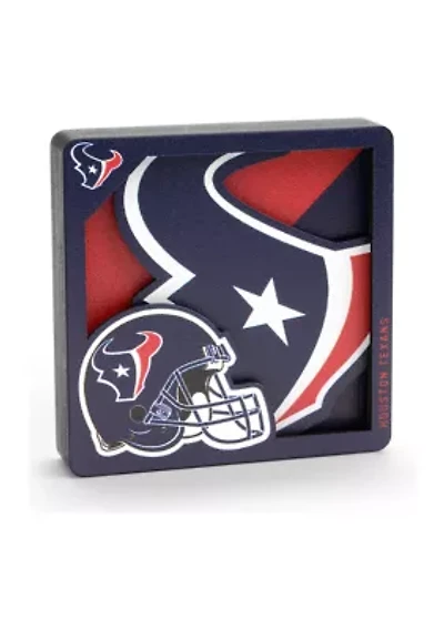 YouTheFan NFL Houston Texans 3D Logo Series Magnets
