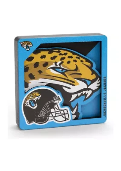 YouTheFan NFL Jacksonville Jaguars 3D Logo Series Magnets