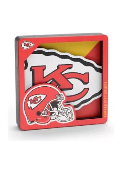 YouTheFan NFL Kansas City Chiefs 3D Logo Series Magnets