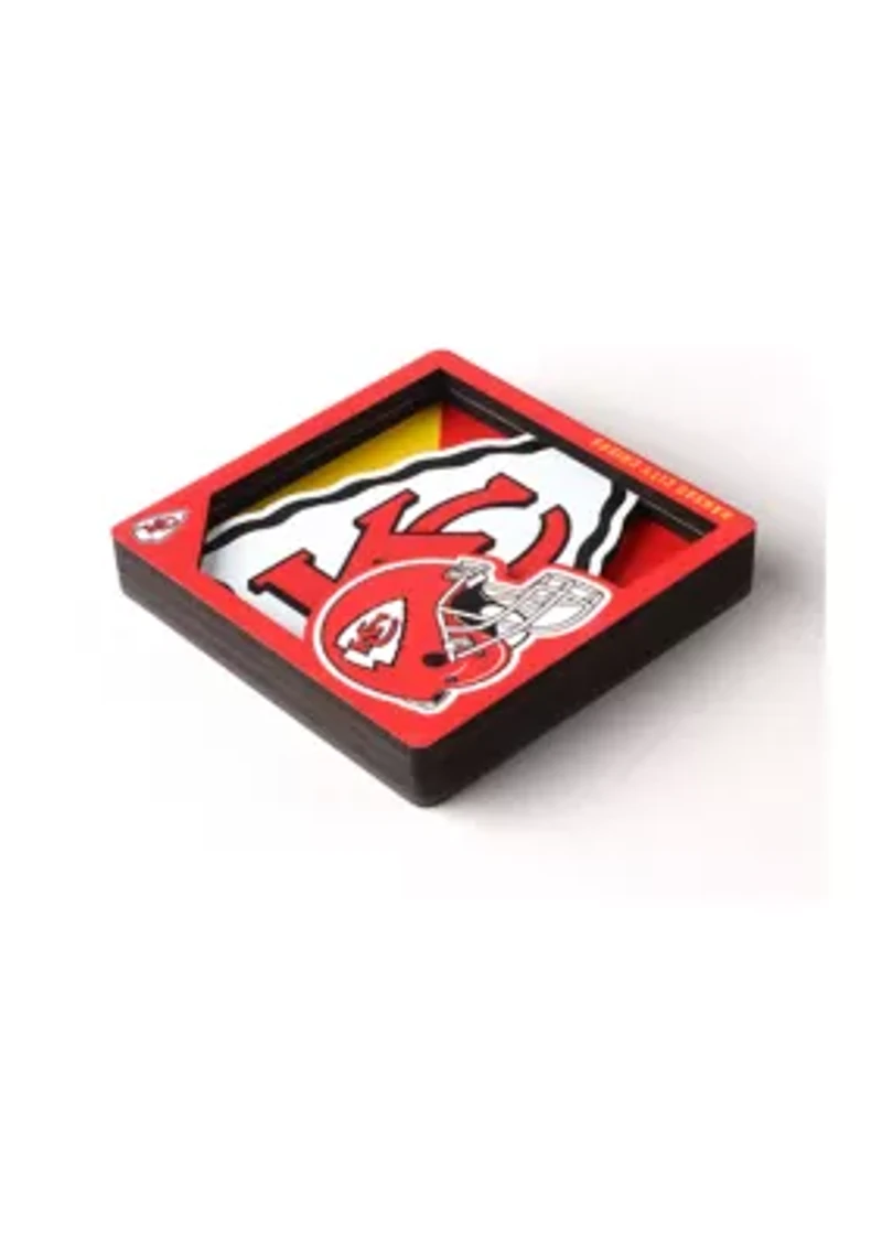 YouTheFan NFL Kansas City Chiefs 3D Logo Series Magnets