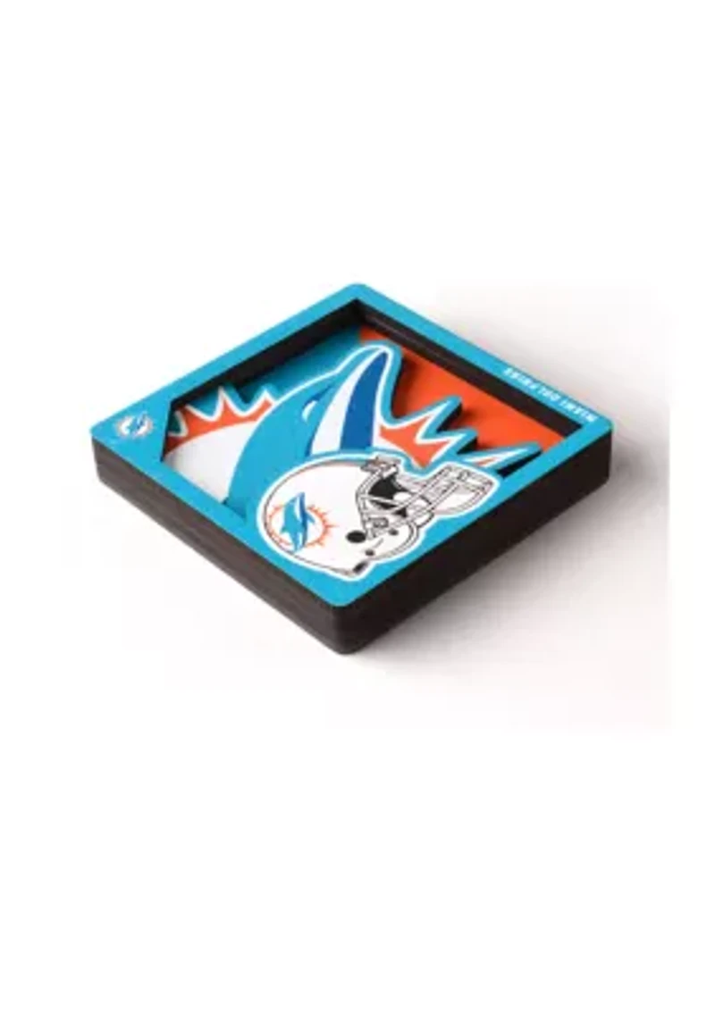 YouTheFan NFL Miami Dolphins 3D Logo Series Magnets