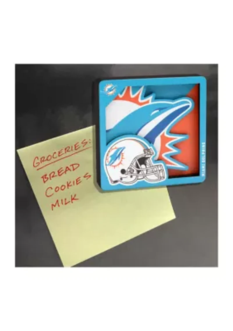 YouTheFan NFL Miami Dolphins 3D Logo Series Magnets