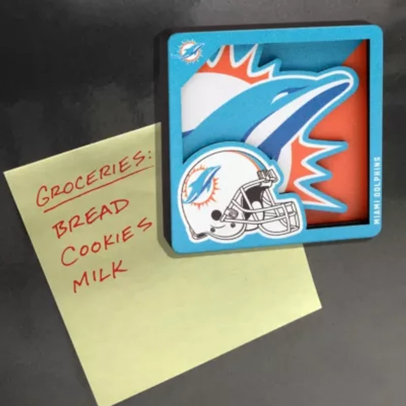 YouTheFan NFL Miami Dolphins 3D Logo Series Magnets