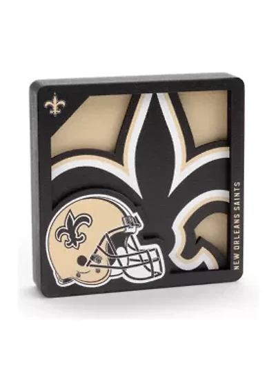 YouTheFan NFL New Orleans Saints 3D Logo Series Magnets