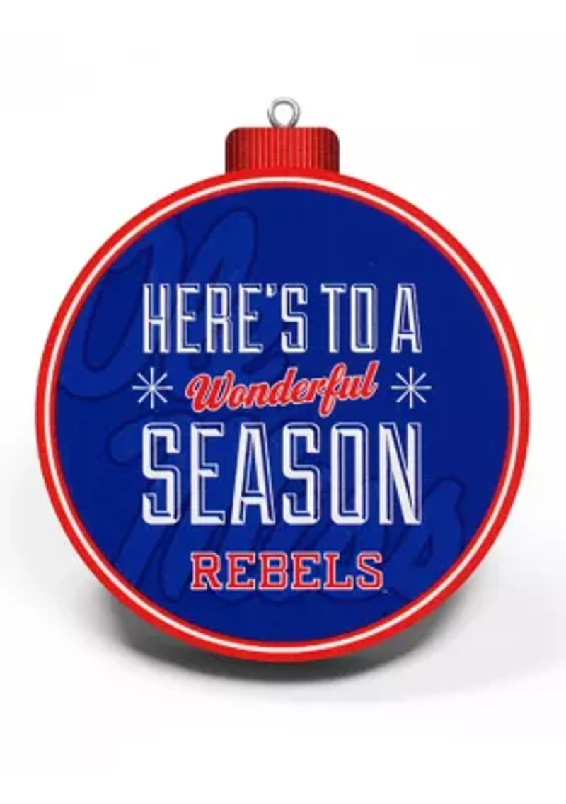Ole Miss Rebels YouTheFan NCAA Mississippi Rebels 3D StadiumView Ornament - Vaught Hemingway Stadium