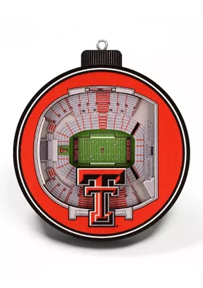YouTheFan NCAA Texas Tech Red Raiders 3D StadiumView Ornament - Jones AT&T Stadium