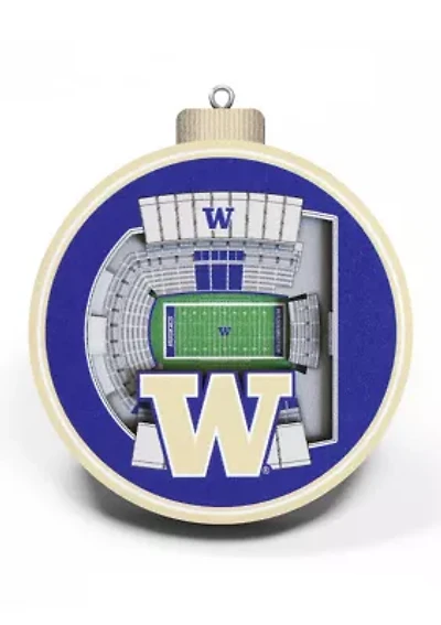 YouTheFan NCAA Washington Huskies 3D StadiumView Ornament - Husky Stadium