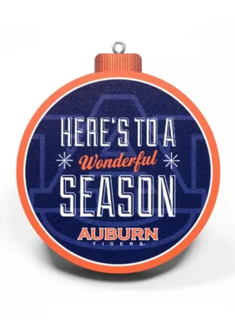 YouTheFan NCAA Auburn Tigers 3D Logo Series Ornaments