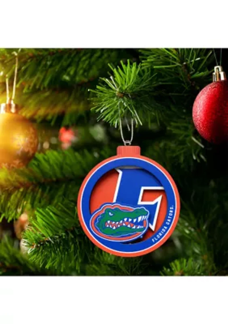 YouTheFan NCAA Florida Gators 3D Logo Series Ornaments