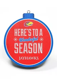 YouTheFan NCAA Kansas Jayhawks 3D Logo Series Ornaments