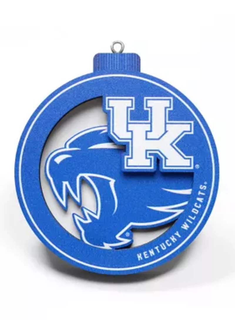 NCAA Kentucky Wildcats 3D Logo Series Ornaments