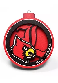 YouTheFan NCAA Louisville Cardinals 3D Logo Series Ornaments